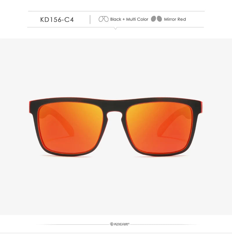 KDEAM-Lunettes de soleil polarisées pour hommes, lunettes de soleil miroir tout adaptées, design classique, boîte de marque CE, mode