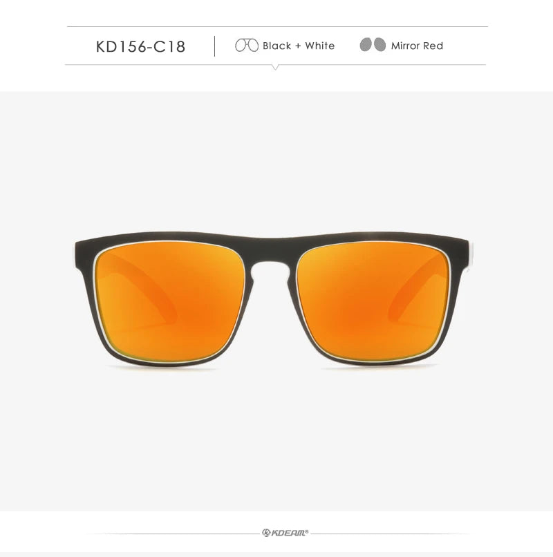 KDEAM-Lunettes de soleil polarisées pour hommes, lunettes de soleil miroir tout adaptées, design classique, boîte de marque CE, mode