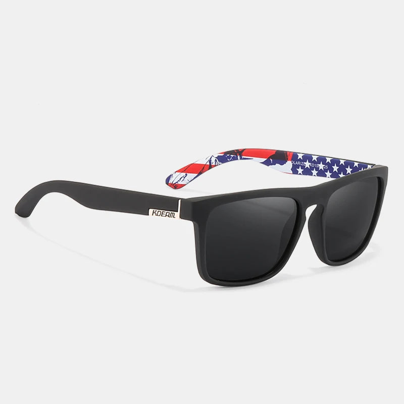 KDEAM-Lunettes de soleil polarisées pour hommes, lunettes de soleil miroir tout adaptées, design classique, boîte de marque CE, mode