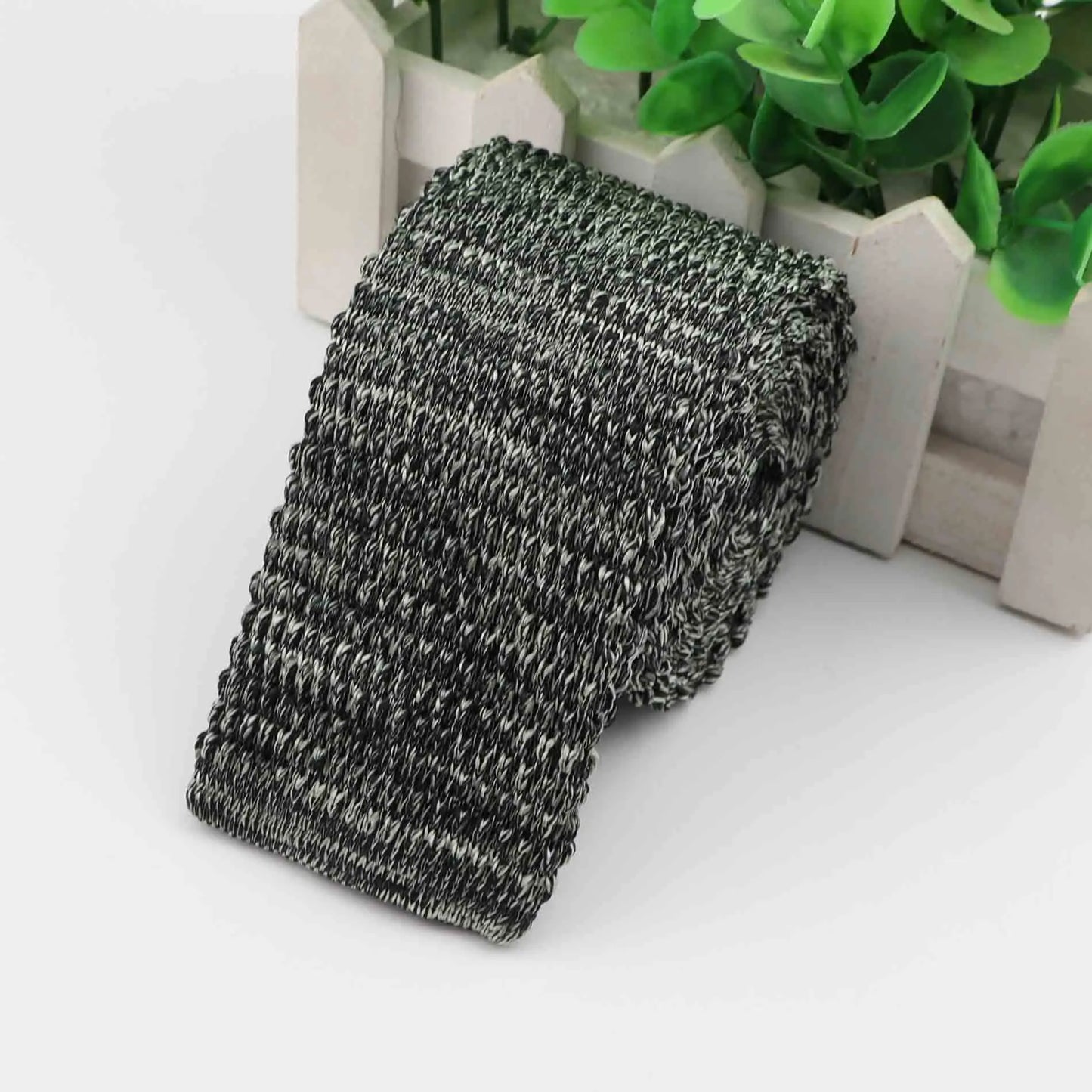 Mode hommes cravate colorée tricot cravates tricotées cravate couleur unie étroit mince maigre tissé plaine Cravate cravates étroites