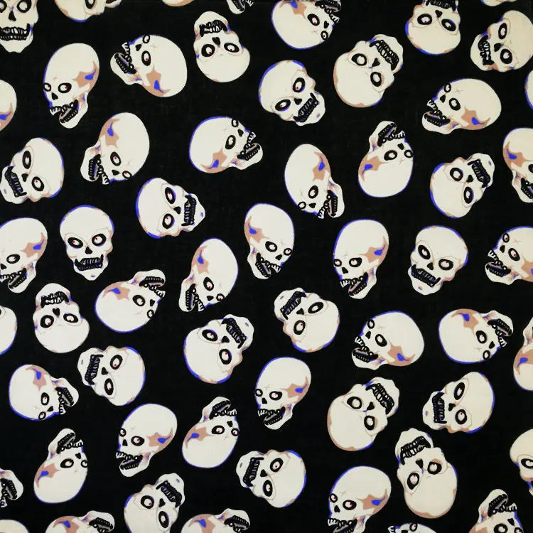 Nouveau Design de mode Hip Hop 100% coton crâne Bandana carré écharpe noir Paisley vélo bandeau pour femmes/hommes/garçons/filles