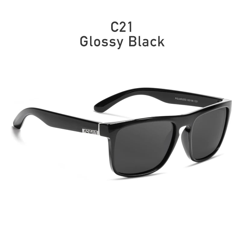 KDEAM-Lunettes de soleil polarisées pour hommes, lunettes de soleil miroir tout adaptées, design classique, boîte de marque CE, mode