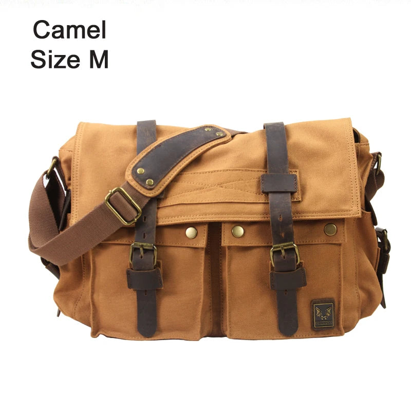 Je suis légende Will Smith toile + cuir véritable hommes sac de messager toile sac à bandoulière hommes sac à bandoulière fronde sac casual sacoche