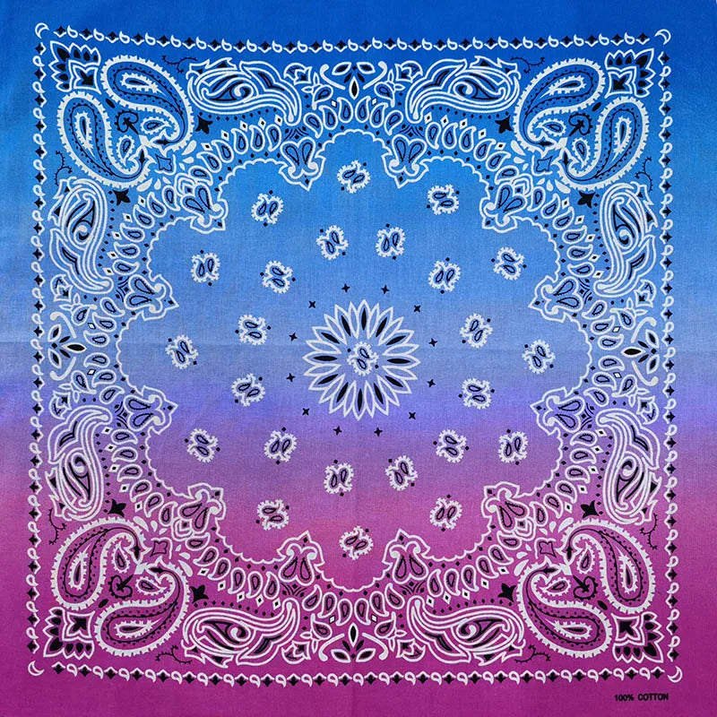 Nouvelle mode Hip Hop 100% coton Bandana carré écharpe 55 cm * 55 cm noir rouge Paisley bandeau imprimé pour femmes/hommes/garçons/filles