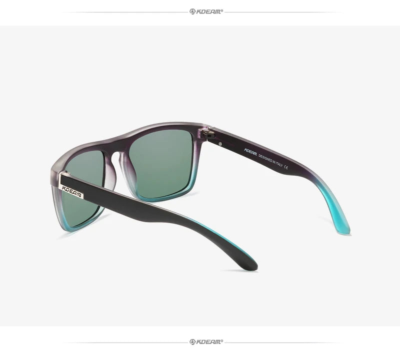 KDEAM-Lunettes de soleil polarisées pour hommes, lunettes de soleil miroir tout adaptées, design classique, boîte de marque CE, mode
