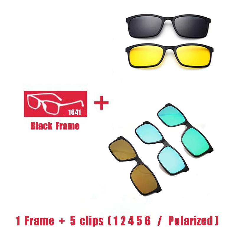 Lunettes marque designer polarisé aimant pince lunettes cadre hommes femmes myopie lunettes de Prescription optique lunettes de soleil lunettes