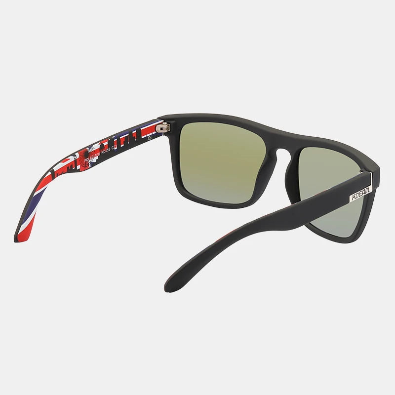 KDEAM-Lunettes de soleil polarisées pour hommes, lunettes de soleil miroir tout adaptées, design classique, boîte de marque CE, mode