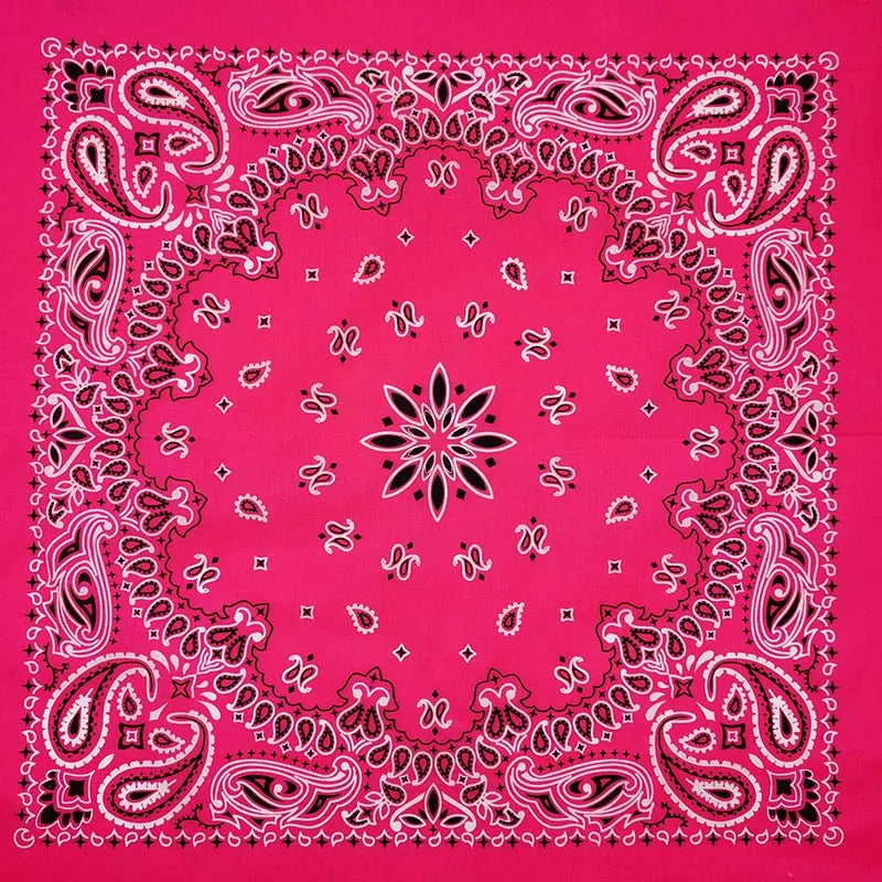 Nouvelle mode Hip Hop 100% coton Bandana carré écharpe 55 cm * 55 cm noir rouge Paisley bandeau imprimé pour femmes/hommes/garçons/filles