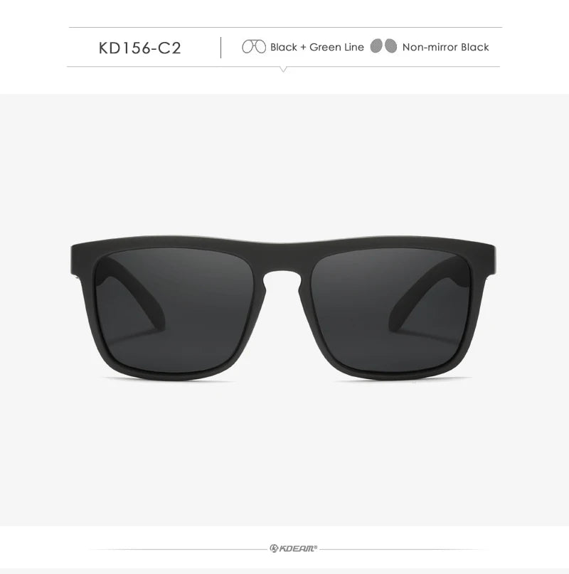 KDEAM-Lunettes de soleil polarisées pour hommes, lunettes de soleil miroir tout adaptées, design classique, boîte de marque CE, mode
