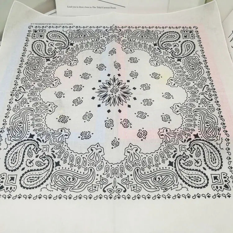 Nouvelle mode Hip Hop 100% coton Bandana carré écharpe 55 cm * 55 cm noir rouge Paisley bandeau imprimé pour femmes/hommes/garçons/filles