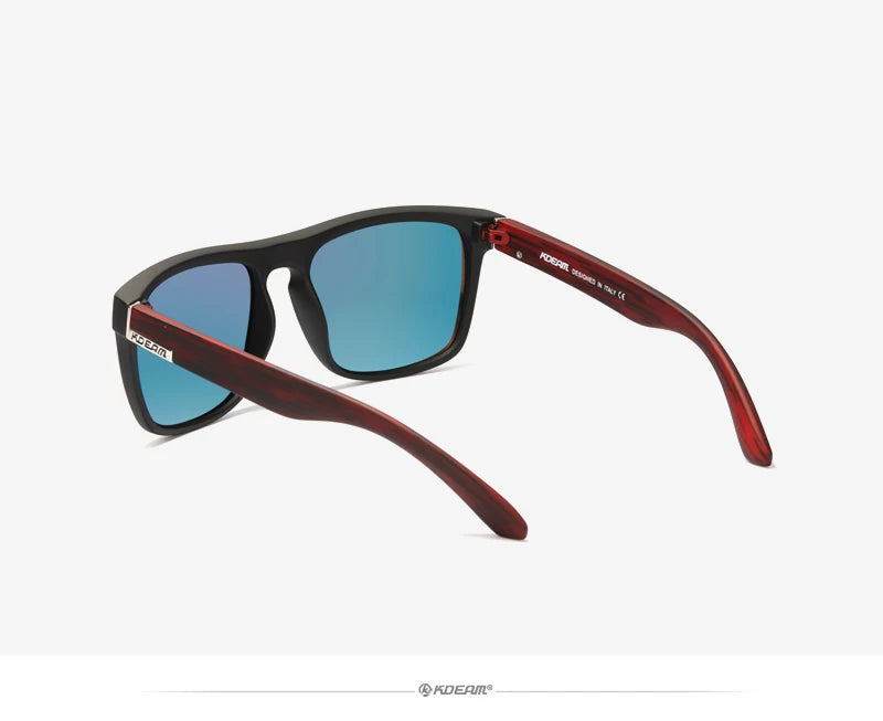 KDEAM-Lunettes de soleil polarisées pour hommes, lunettes de soleil miroir tout adaptées, design classique, boîte de marque CE, mode