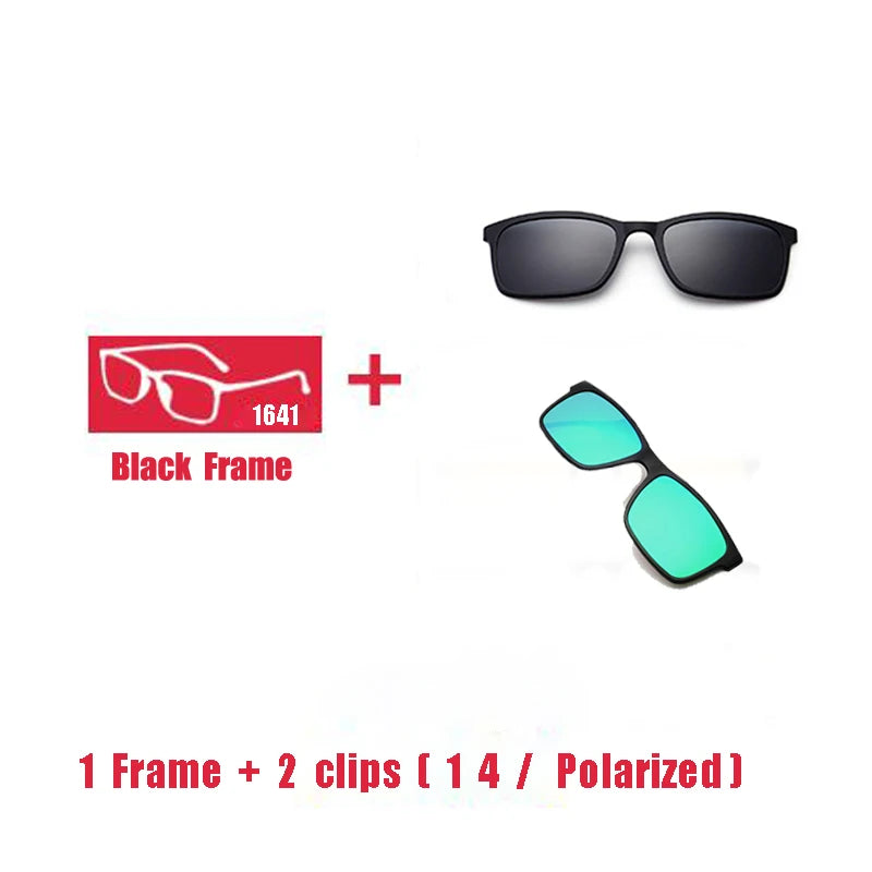Lunettes marque designer polarisé aimant pince lunettes cadre hommes femmes myopie lunettes de Prescription optique lunettes de soleil lunettes