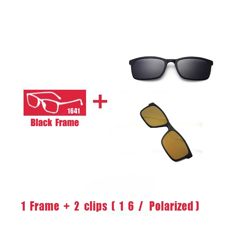 Lunettes marque designer polarisé aimant pince lunettes cadre hommes femmes myopie lunettes de Prescription optique lunettes de soleil lunettes