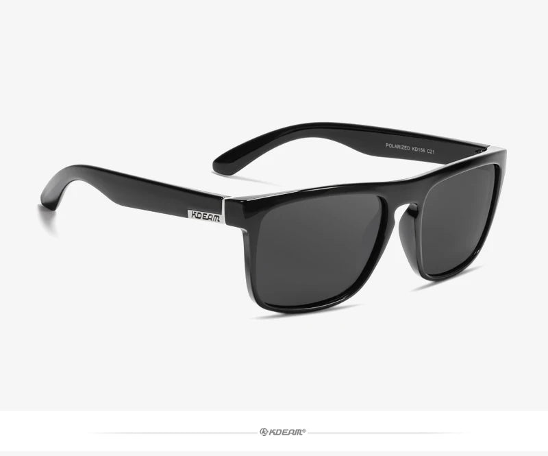 KDEAM-Lunettes de soleil polarisées pour hommes, lunettes de soleil miroir tout adaptées, design classique, boîte de marque CE, mode
