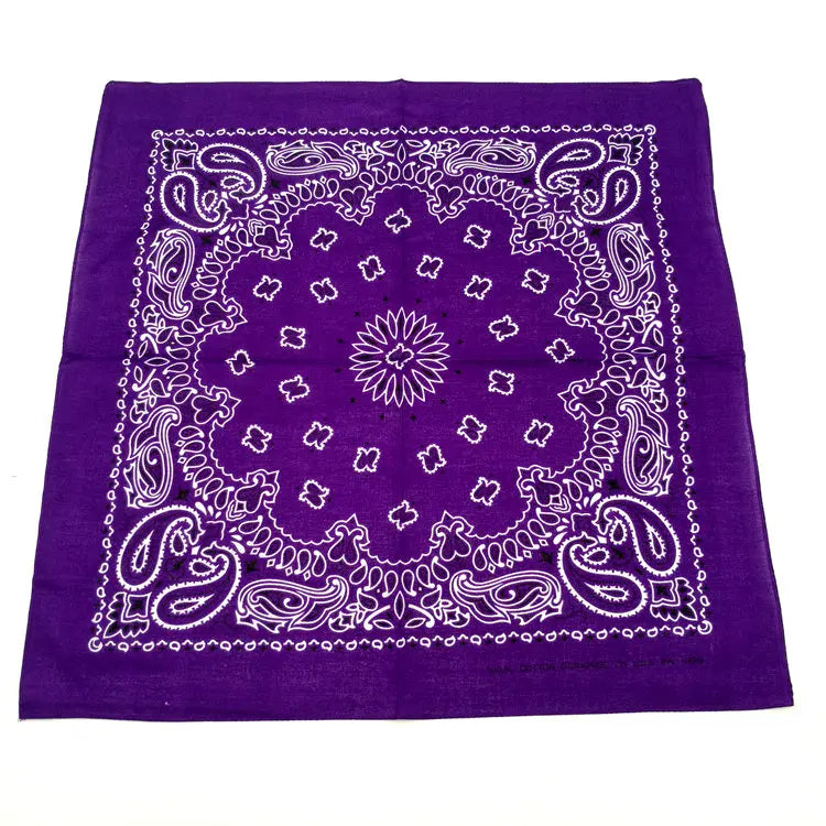 Nouvelle mode Hip Hop 100% coton Bandana carré écharpe 55 cm * 55 cm noir rouge Paisley bandeau imprimé pour femmes/hommes/garçons/filles