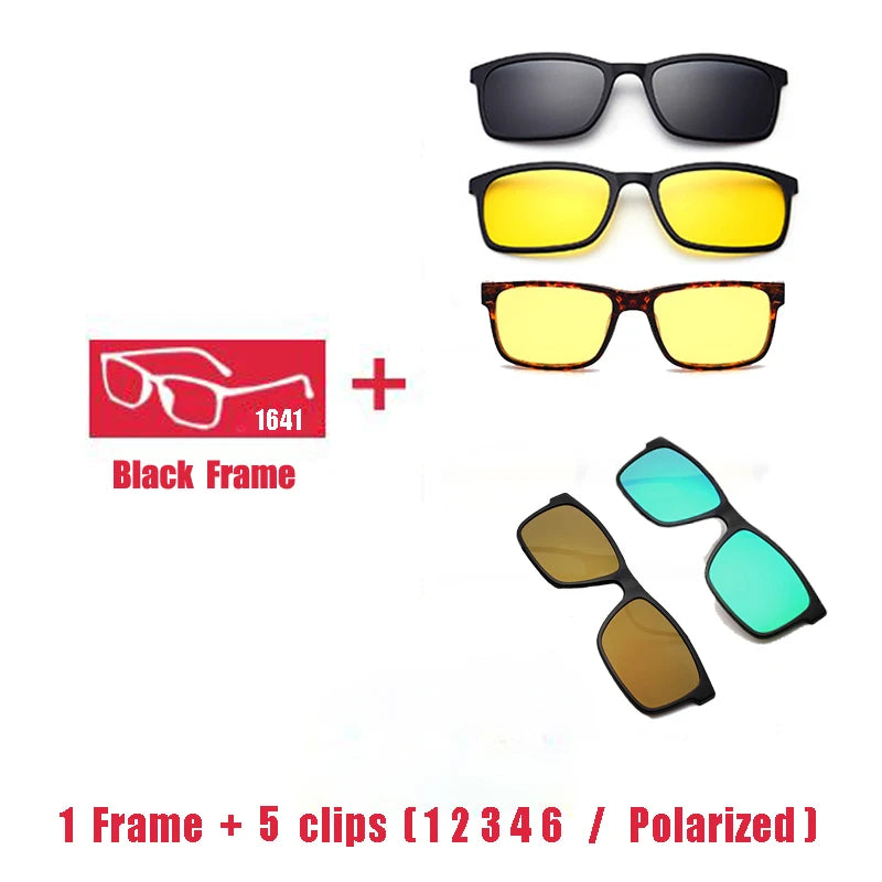 Lunettes marque designer polarisé aimant pince lunettes cadre hommes femmes myopie lunettes de Prescription optique lunettes de soleil lunettes