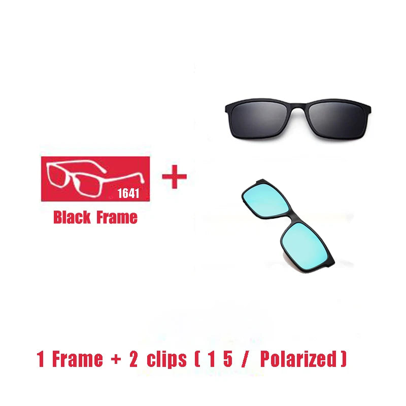 Lunettes marque designer polarisé aimant pince lunettes cadre hommes femmes myopie lunettes de Prescription optique lunettes de soleil lunettes
