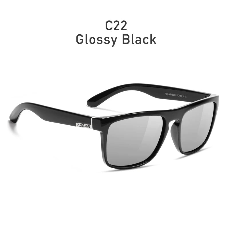 KDEAM-Lunettes de soleil polarisées pour hommes, lunettes de soleil miroir tout adaptées, design classique, boîte de marque CE, mode