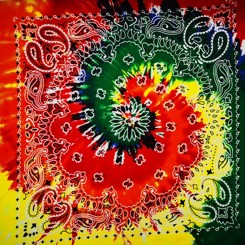 Nouvelle mode Hip Hop 100% coton Bandana carré écharpe 55 cm * 55 cm noir rouge Paisley bandeau imprimé pour femmes/hommes/garçons/filles