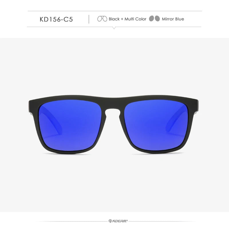 KDEAM-Lunettes de soleil polarisées pour hommes, lunettes de soleil miroir tout adaptées, design classique, boîte de marque CE, mode