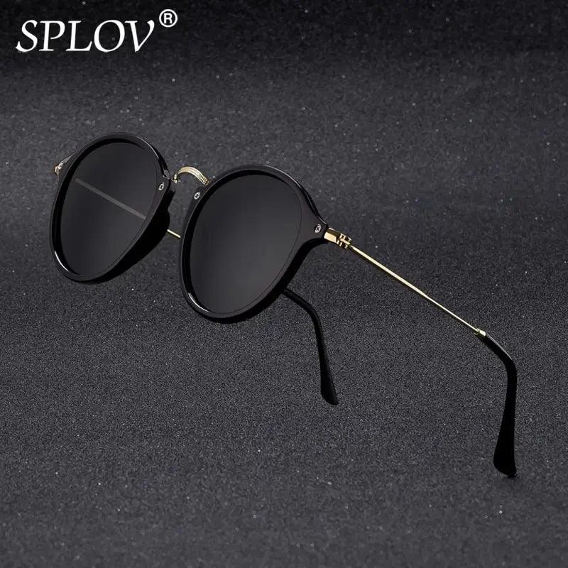 Nouveauté lunettes de soleil rondes revêtement rétro hommes femmes marque lunettes de soleil design Vintage lunettes miroir