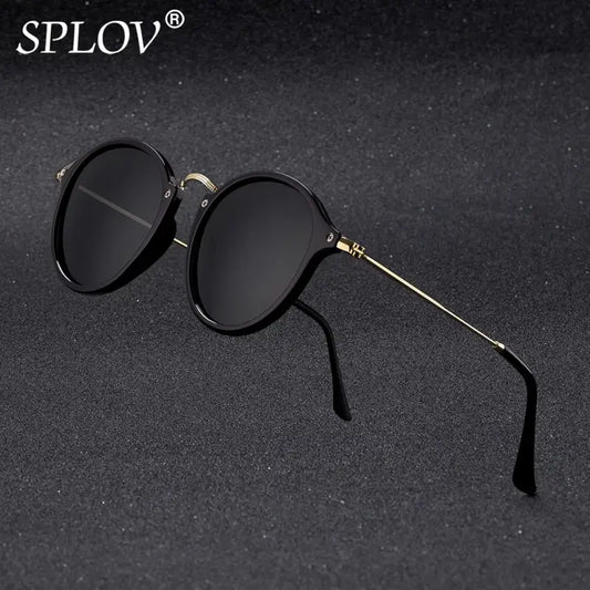 Nouveauté lunettes de soleil rondes revêtement rétro hommes femmes marque lunettes de soleil design Vintage lunettes miroir