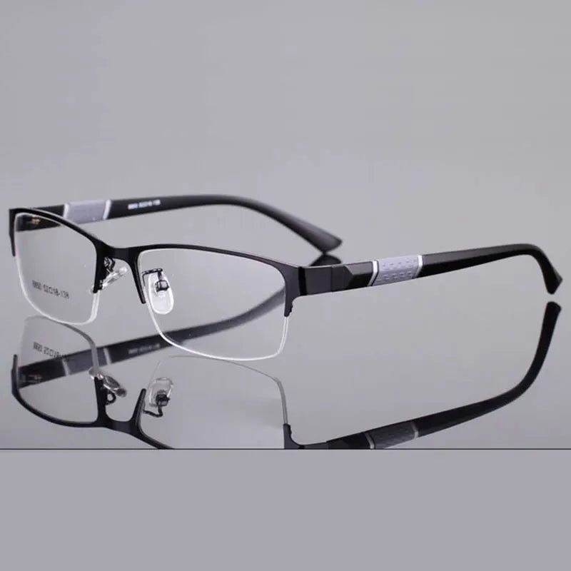 Reven Jate 8850 demi-jante alliage avant Flexible en plastique TR-90 Temple jambes optique lunettes cadre pour hommes et lunettes pour femme