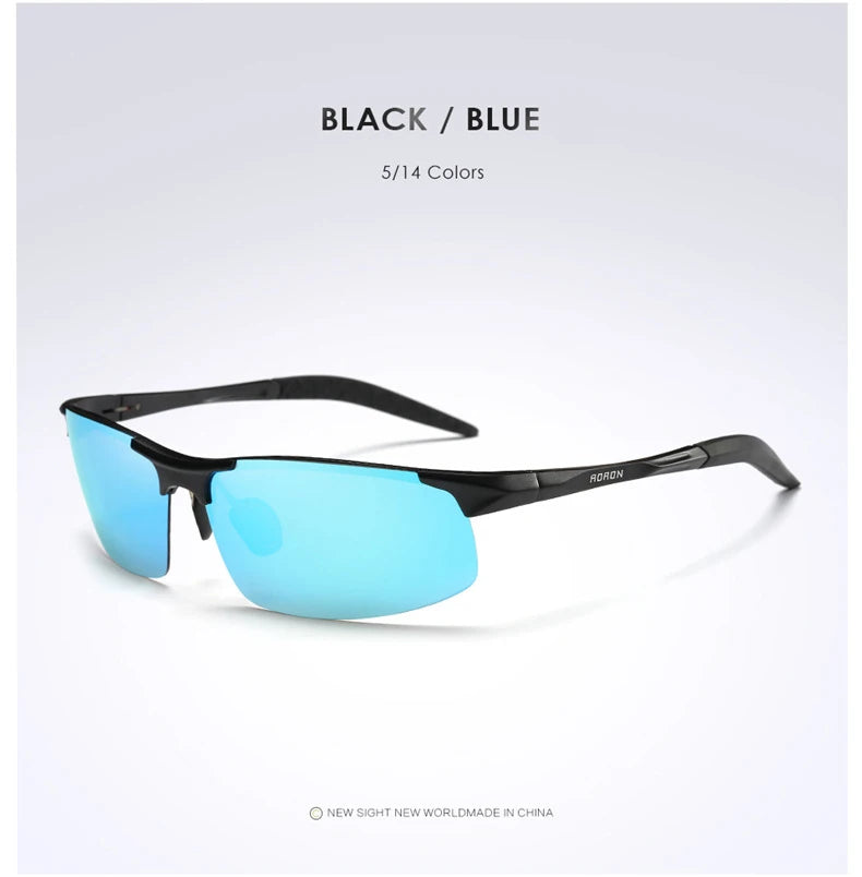 AORON – lunettes de soleil polarisées pour hommes, monture en aluminium et magnésium, lunettes de Sport rétro pour conducteur, lunettes de soleil UV400 Anti-éblouissement