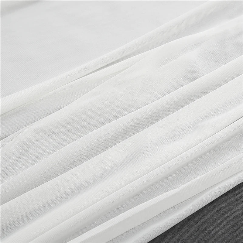 New Women Sexy Transparent Pants High Waist See Through Mesh Sheer Summer Beach Long Pants Bandage Solid Trousers 4 Colors S-XXL
