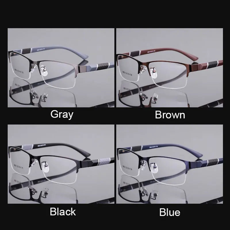 Reven Jate 8850 demi-jante alliage avant Flexible en plastique TR-90 Temple jambes optique lunettes cadre pour hommes et lunettes pour femme