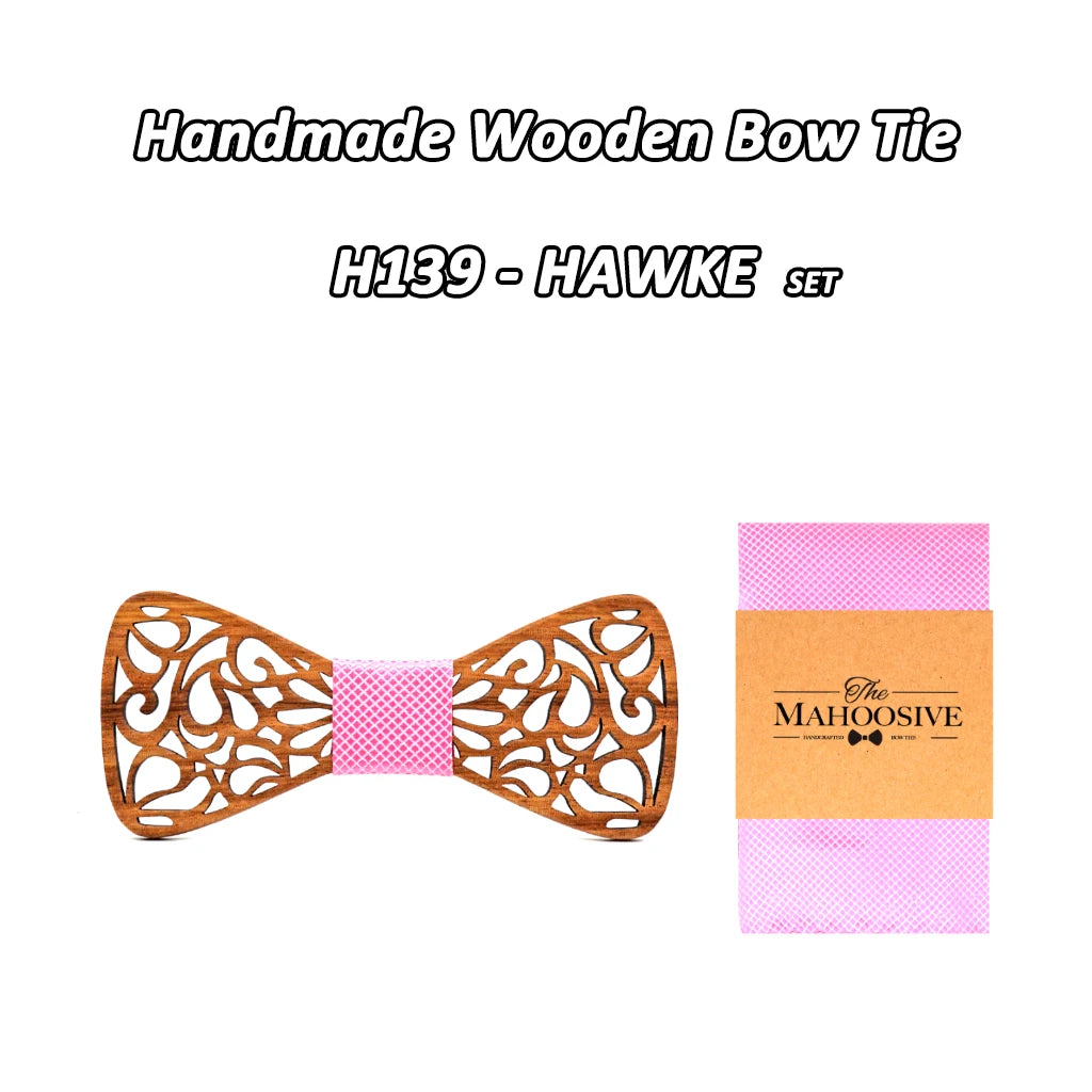 Mahoosive nouveaux nœuds papillon en bois à fleurs pour hommes noeud papillon creux papillons costume de mariage noeud papillon en bois chemise krawatte nœuds papillon cravate mince
