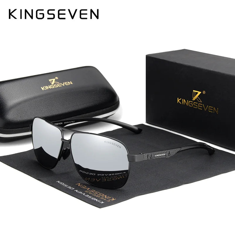 KINGSEVEN-Lunettes de soleil polarisées en aluminium pour homme et femme, verres de marque, protection des yeux, UV400, 2024