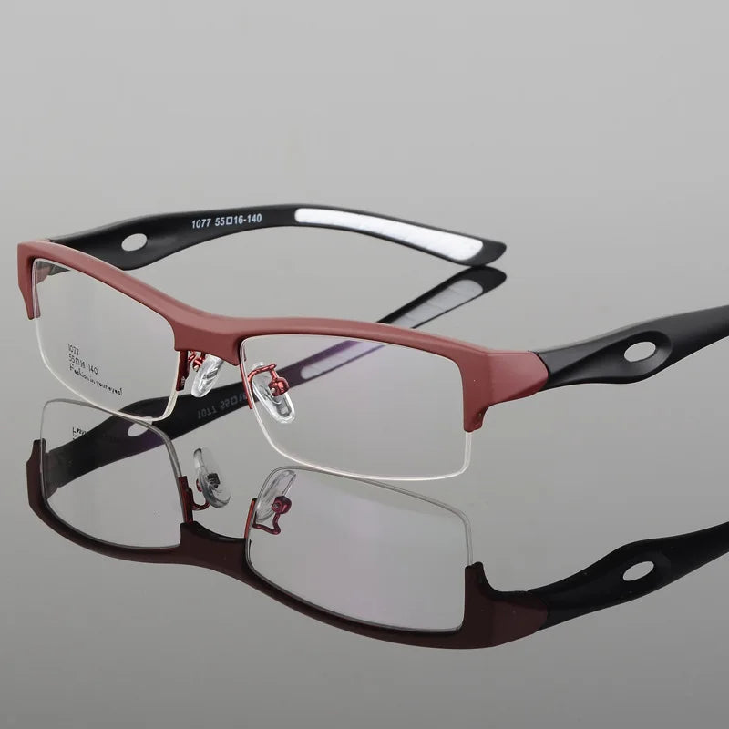 BCLEAR monture de lunettes attrayant hommes conception distinctive marque confortable TR90 demi-monture carré lunettes de sport cadre lunettes