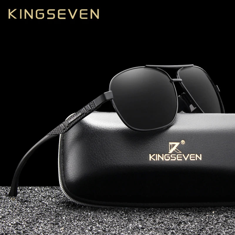 KINGSEVEN-Lunettes de soleil polarisées en aluminium pour homme et femme, verres de marque, protection des yeux, UV400, 2024