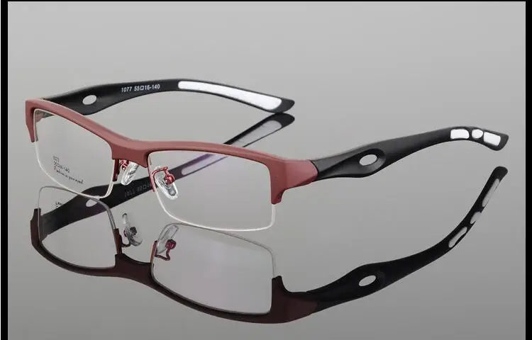 BCLEAR monture de lunettes attrayant hommes conception distinctive marque confortable TR90 demi-monture carré lunettes de sport cadre lunettes