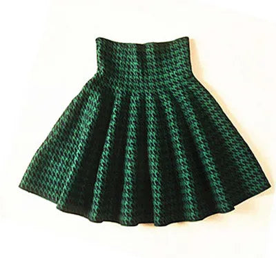 Automne hiver coréen femmes jupe tricot laine jupe Midi hiver dames taille haute décontractée plissée élastique évasé jupes femmes