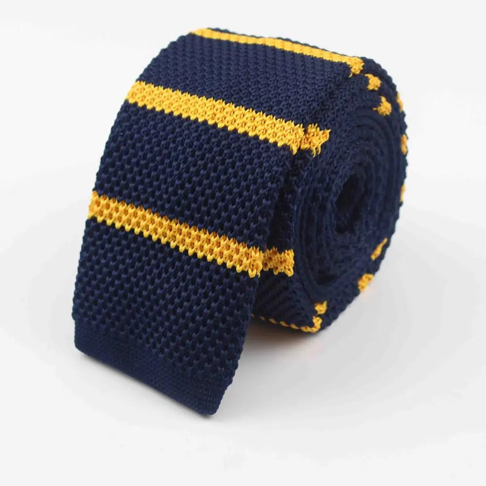 Hommes tricoté loisirs rayé cravate mode maigre étroit mince cou cravates pour hommes maigre tissé concepteur cravate