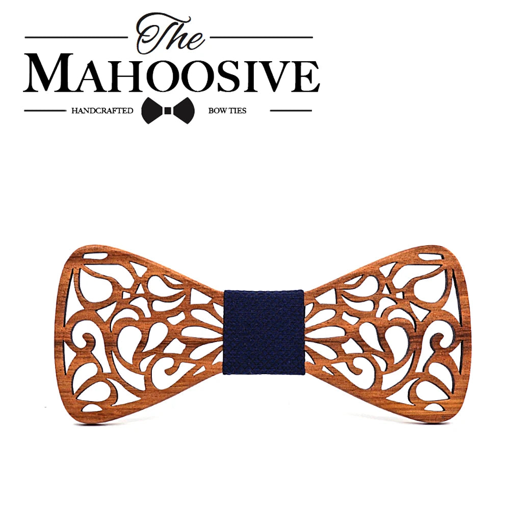 Mahoosive nouveaux nœuds papillon en bois à fleurs pour hommes noeud papillon creux papillons costume de mariage noeud papillon en bois chemise krawatte nœuds papillon cravate mince