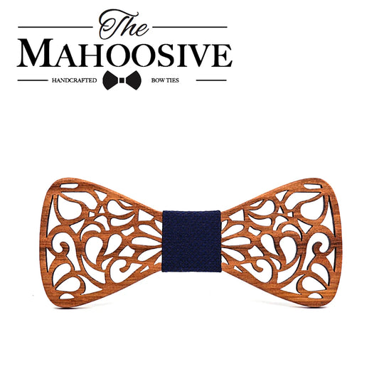 Mahoosive nouveaux nœuds papillon en bois à fleurs pour hommes noeud papillon creux papillons costume de mariage noeud papillon en bois chemise krawatte nœuds papillon cravate mince