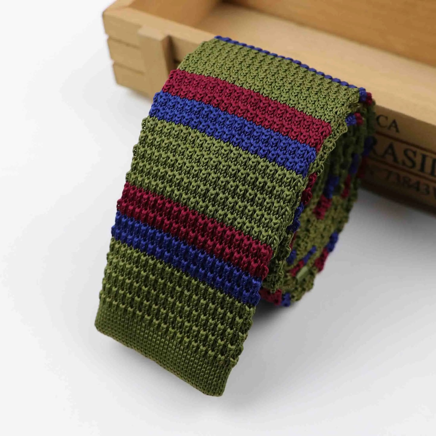 Hommes tricoté loisirs rayé cravate mode maigre étroit mince cou cravates pour hommes maigre tissé concepteur cravate
