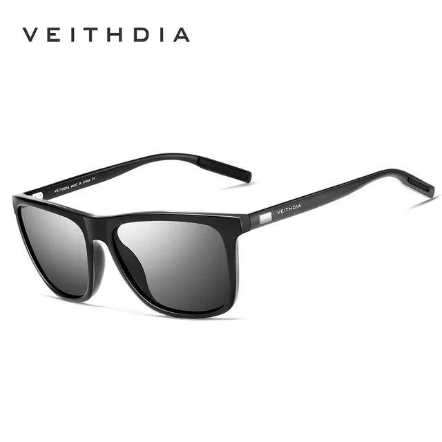 VEITHDIA marque lunettes de soleil unisexe rétro aluminium + TR90 lunettes de soleil polarisées lentille Vintage lunettes de soleil pour hommes/femmes 6108