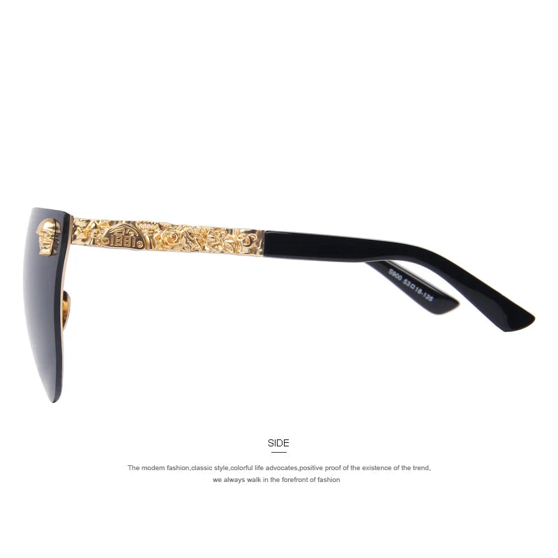 MERRYS mode femmes gothique lunettes crâne cadre métal Temple Oculos de sol UV400