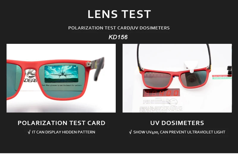 KDEAM-Lunettes de soleil polarisées pour hommes, lunettes de soleil miroir tout adaptées, design classique, boîte de marque CE, mode