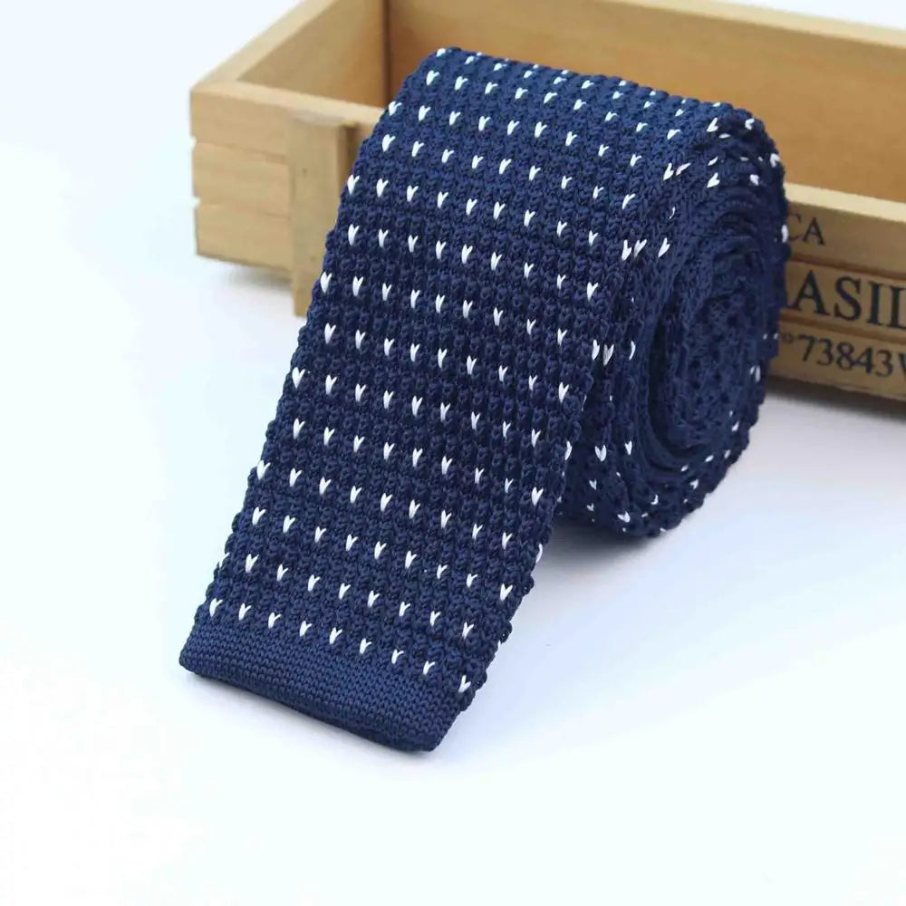 Hommes tricoté loisirs rayé cravate mode maigre étroit mince cou cravates pour hommes maigre tissé concepteur cravate