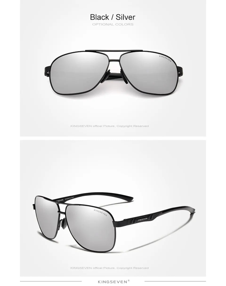 KINGSEVEN-Lunettes de soleil polarisées en aluminium pour homme et femme, verres de marque, protection des yeux, UV400, 2024