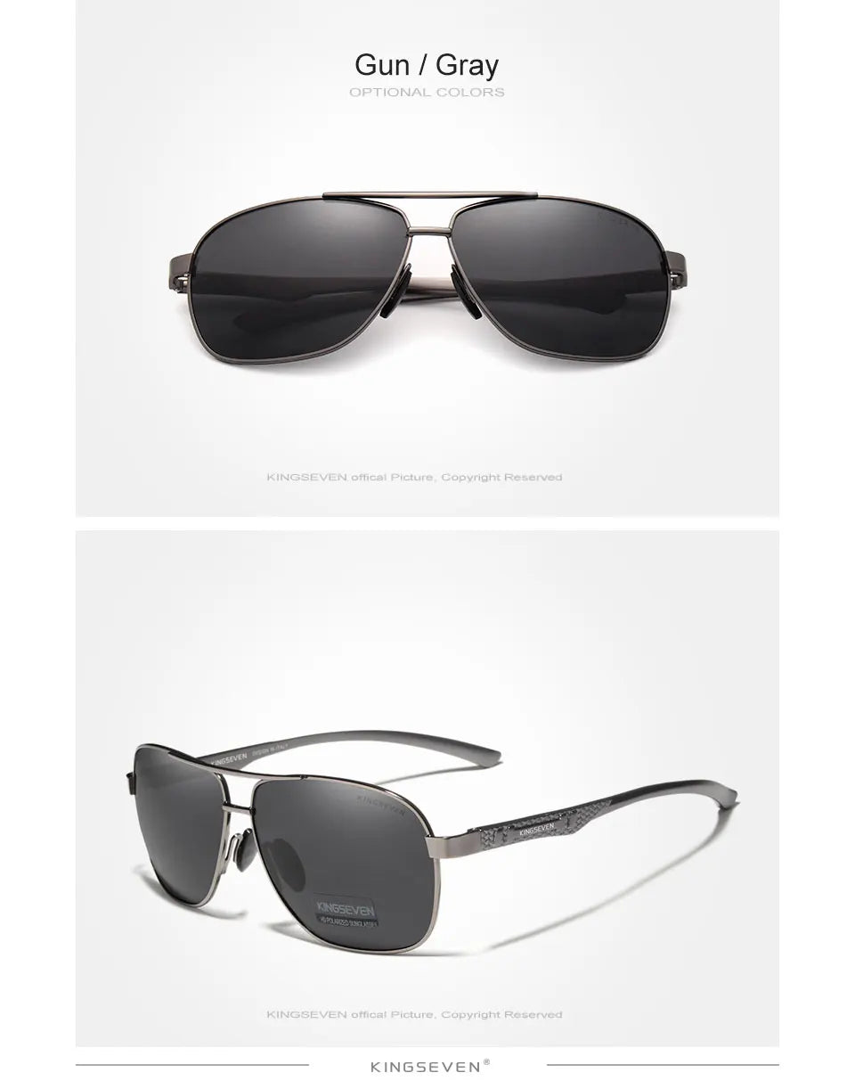 KINGSEVEN-Lunettes de soleil polarisées en aluminium pour homme et femme, verres de marque, protection des yeux, UV400, 2024