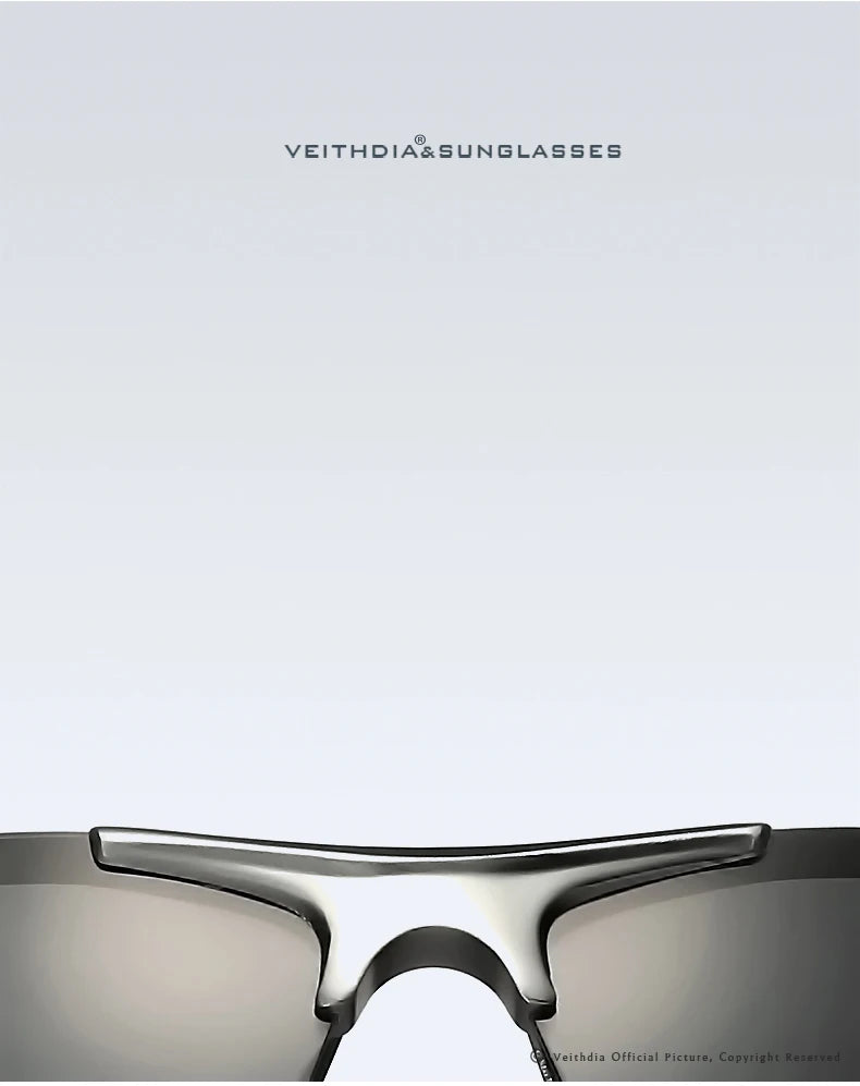VEITHDIA – lunettes de soleil polarisées en aluminium et magnésium pour homme, avec revêtement miroir UV400, pour l'extérieur, accessoires 6588