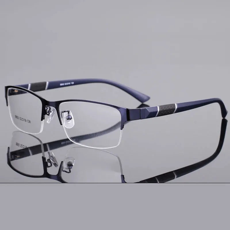 Reven Jate 8850 demi-jante alliage avant Flexible en plastique TR-90 Temple jambes optique lunettes cadre pour hommes et lunettes pour femme
