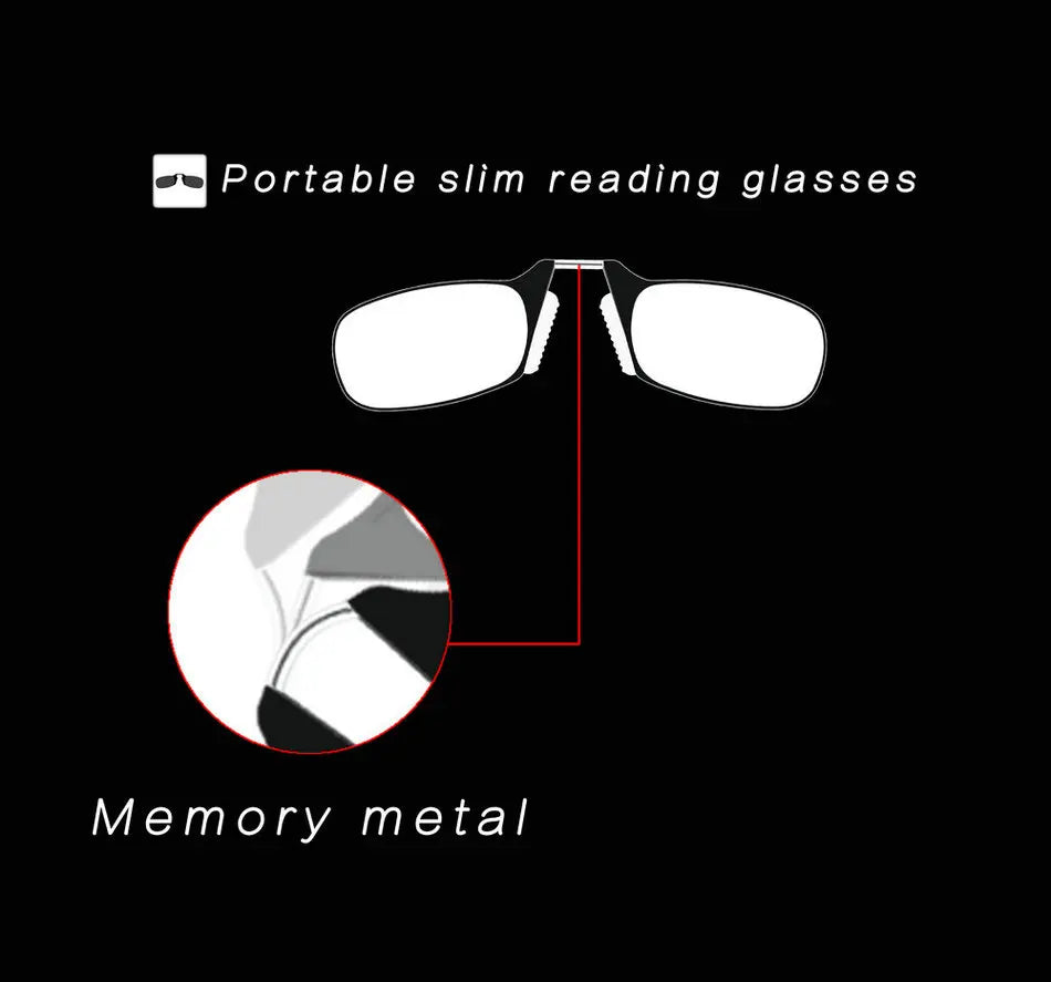 Pince-nez lunettes de lecture homme haute qualité hommes Portable mousse lunettes de nez pour personnes âgées lunettes transparentes avec étui