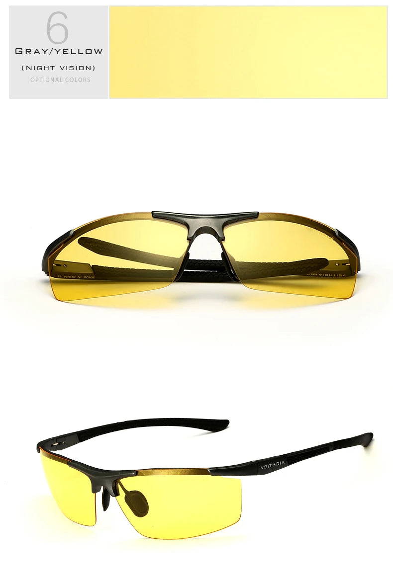 VEITHDIA – lunettes de soleil polarisées en aluminium et magnésium pour homme, avec revêtement miroir UV400, pour l'extérieur, accessoires 6588